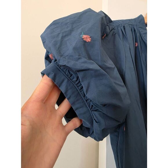 Anthropologie Mare Mare Puff-Sleeve Embroidered Blouse S NWT $138 - Picture 6 of 11